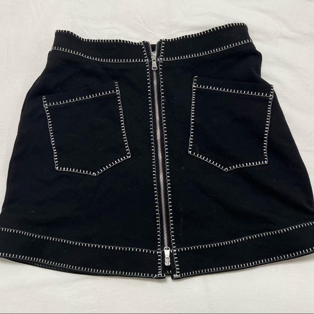 Alexander McQueen contrast stitch mini skirt